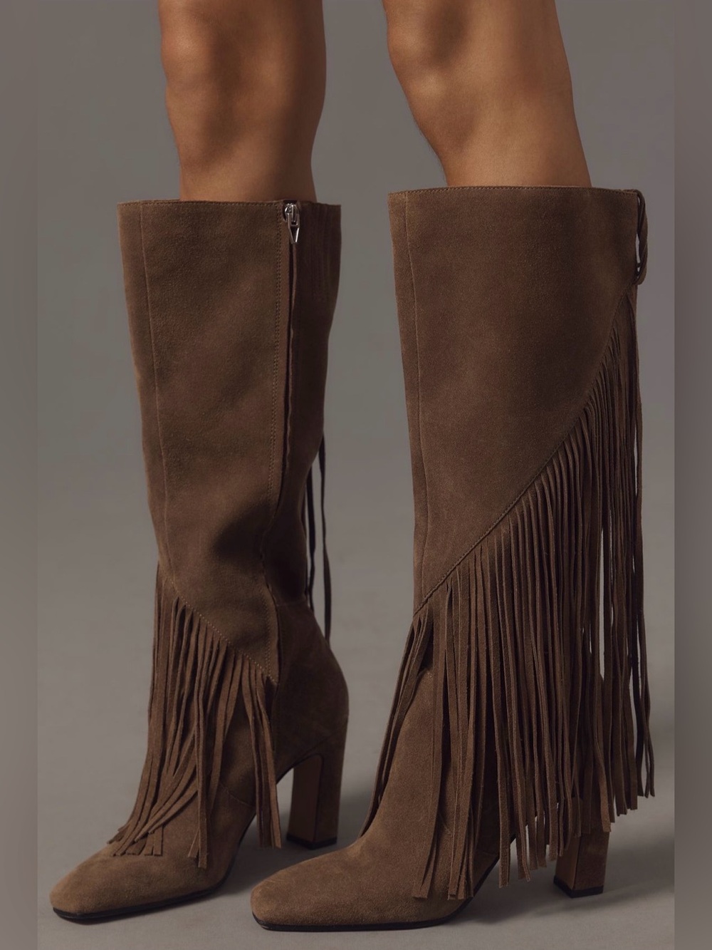 Anthropologie Dolce Vita Giano Suede Fringe Boots - Picture 2 of 15